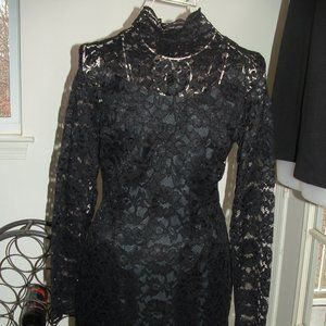 Black Lace Dress Evan Picone dinner Dress Wedding